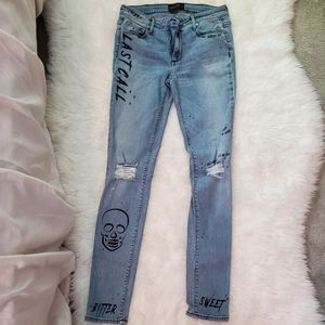 Black Orchid Skull Jeans